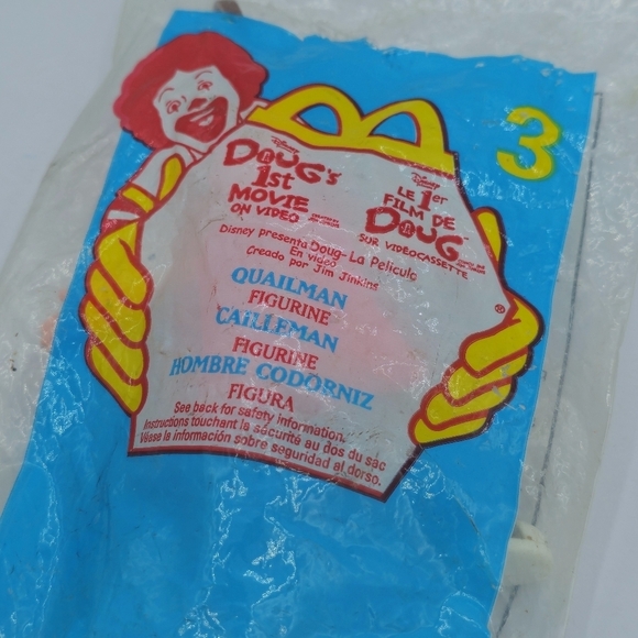Vintage 1999 McDonald's Doug’s 1st Movie on Video Quailman Happy Meal Toy - Picture 2 of 5